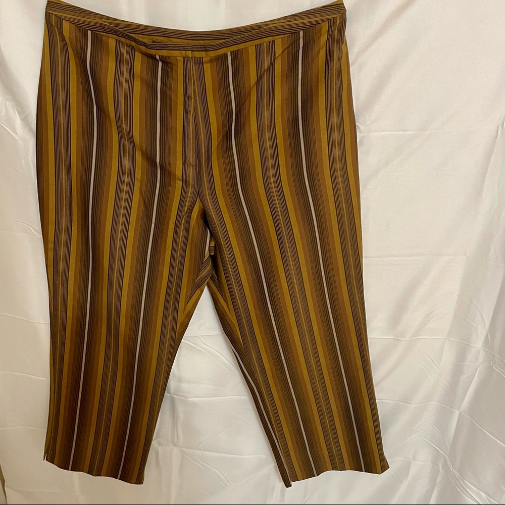 Jones New York Brown Striped Slacks